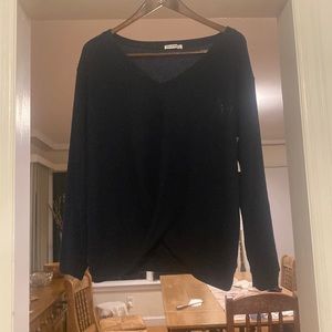 Navy Waffle Knit Sweater